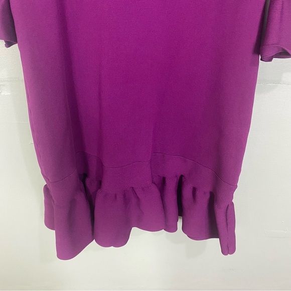 Ted Baker Tynia Purple Dress Ruffled Peplum Shift Sz 6 - Picture 10 of 10